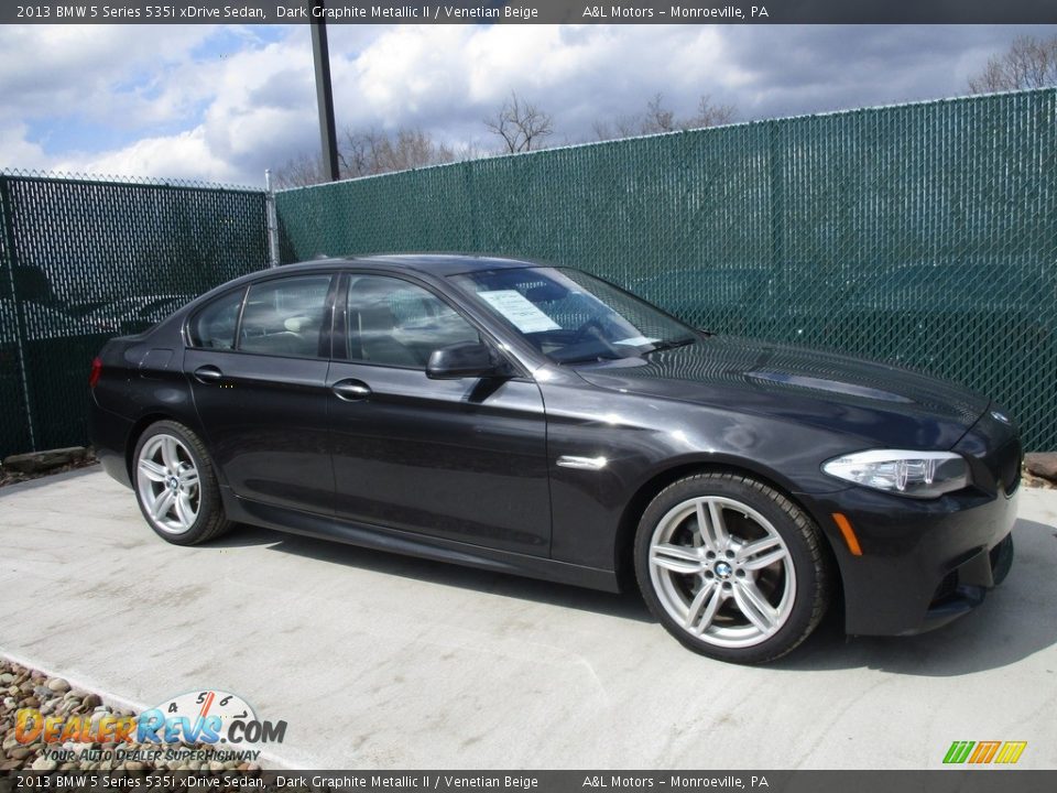 2013 BMW 5 Series 535i xDrive Sedan Dark Graphite Metallic II / Venetian Beige Photo #1
