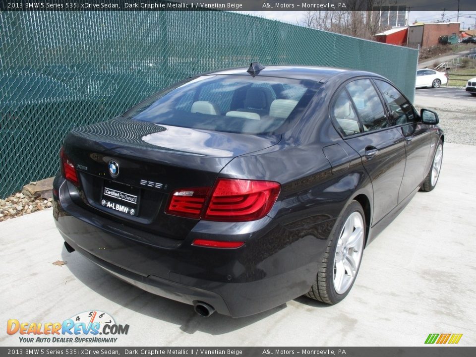 2013 BMW 5 Series 535i xDrive Sedan Dark Graphite Metallic II / Venetian Beige Photo #4