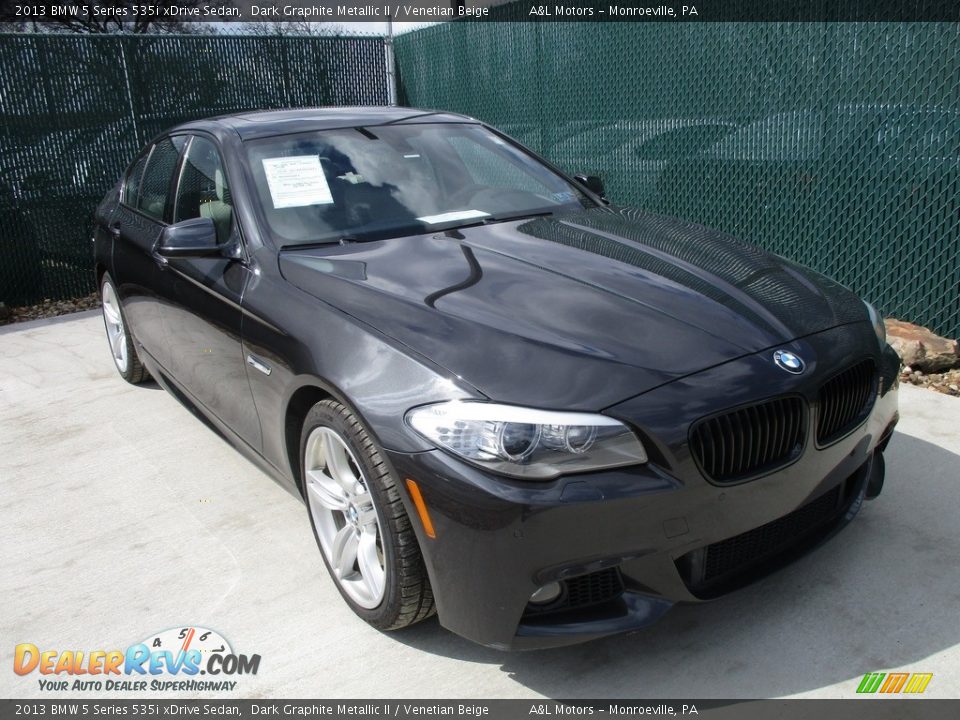 2013 BMW 5 Series 535i xDrive Sedan Dark Graphite Metallic II / Venetian Beige Photo #5