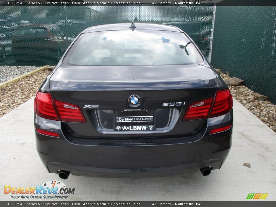 2013 BMW 5 Series 535i xDrive Sedan Dark Graphite Metallic II / Venetian Beige Photo #9
