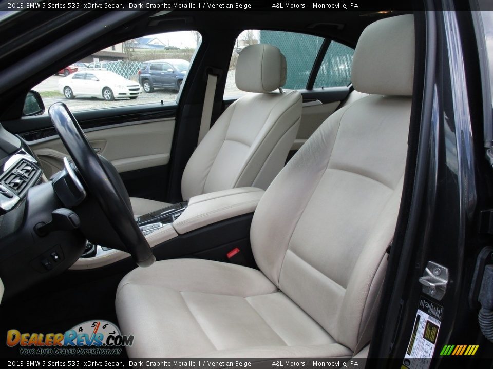 2013 BMW 5 Series 535i xDrive Sedan Dark Graphite Metallic II / Venetian Beige Photo #13