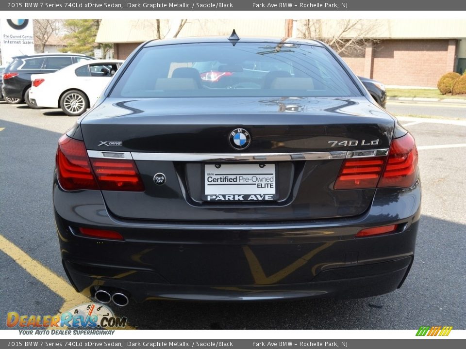 2015 BMW 7 Series 740Ld xDrive Sedan Dark Graphite Metallic / Saddle/Black Photo #4