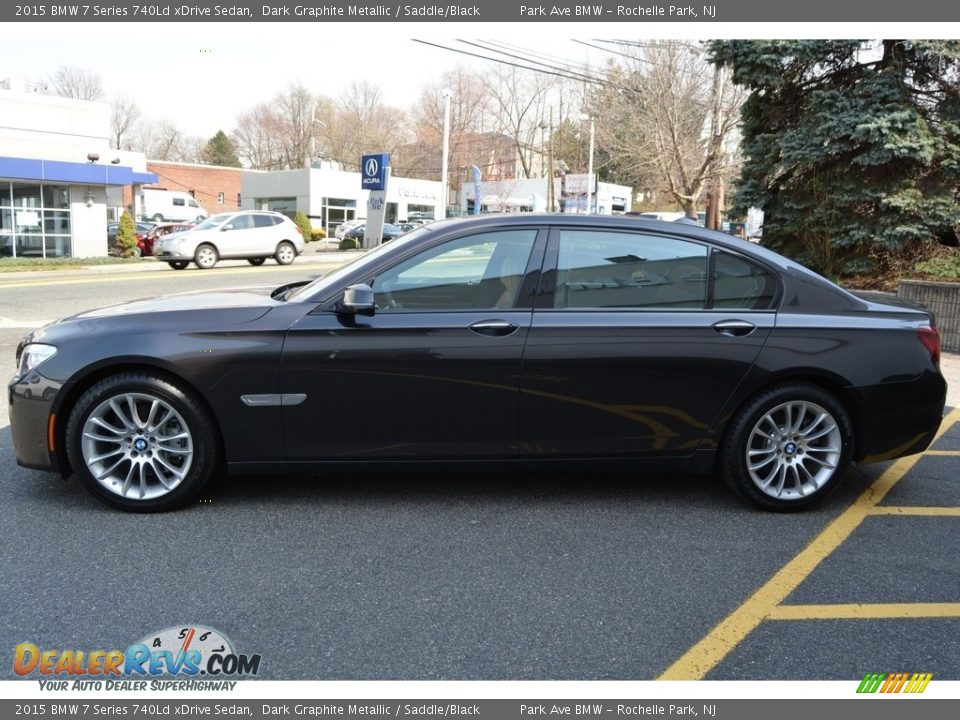 2015 BMW 7 Series 740Ld xDrive Sedan Dark Graphite Metallic / Saddle/Black Photo #5