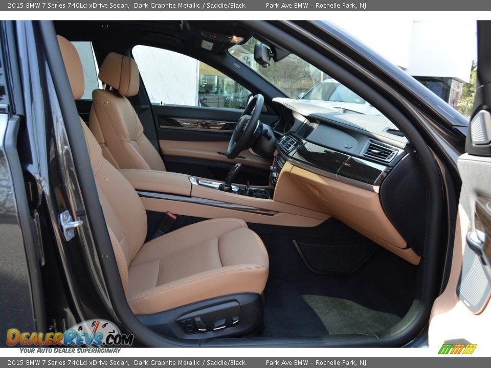 2015 BMW 7 Series 740Ld xDrive Sedan Dark Graphite Metallic / Saddle/Black Photo #28