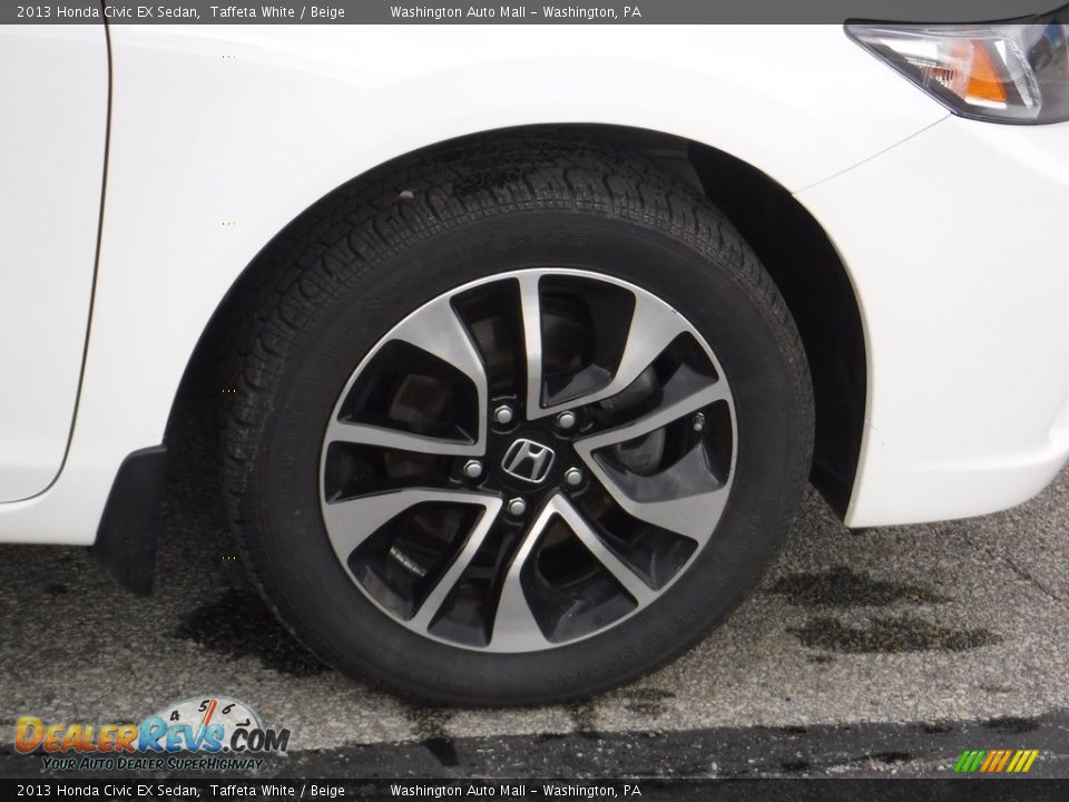 2013 Honda Civic EX Sedan Taffeta White / Beige Photo #3