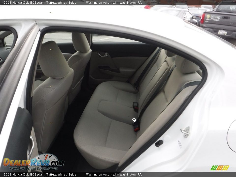 2013 Honda Civic EX Sedan Taffeta White / Beige Photo #21