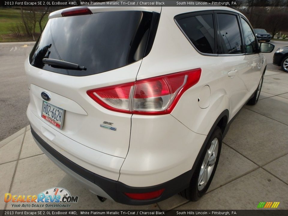 2013 Ford Escape SE 2.0L EcoBoost 4WD White Platinum Metallic Tri-Coat / Charcoal Black Photo #6