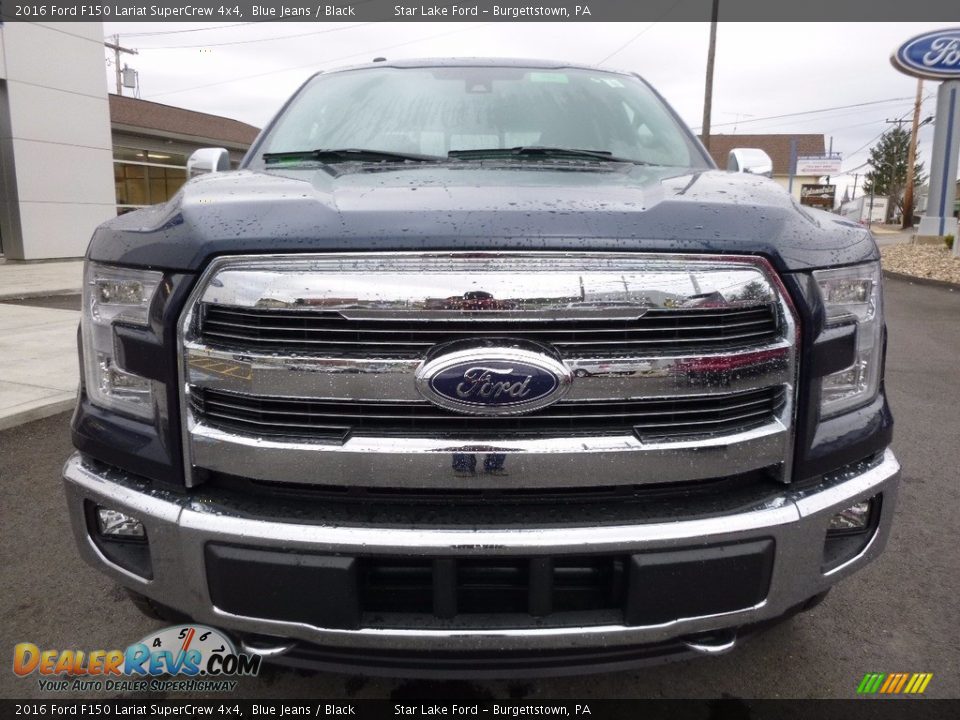 2016 Ford F150 Lariat SuperCrew 4x4 Blue Jeans / Black Photo #2