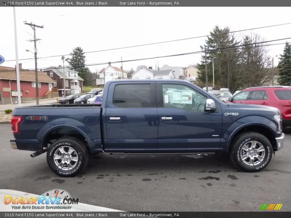 2016 Ford F150 Lariat SuperCrew 4x4 Blue Jeans / Black Photo #4