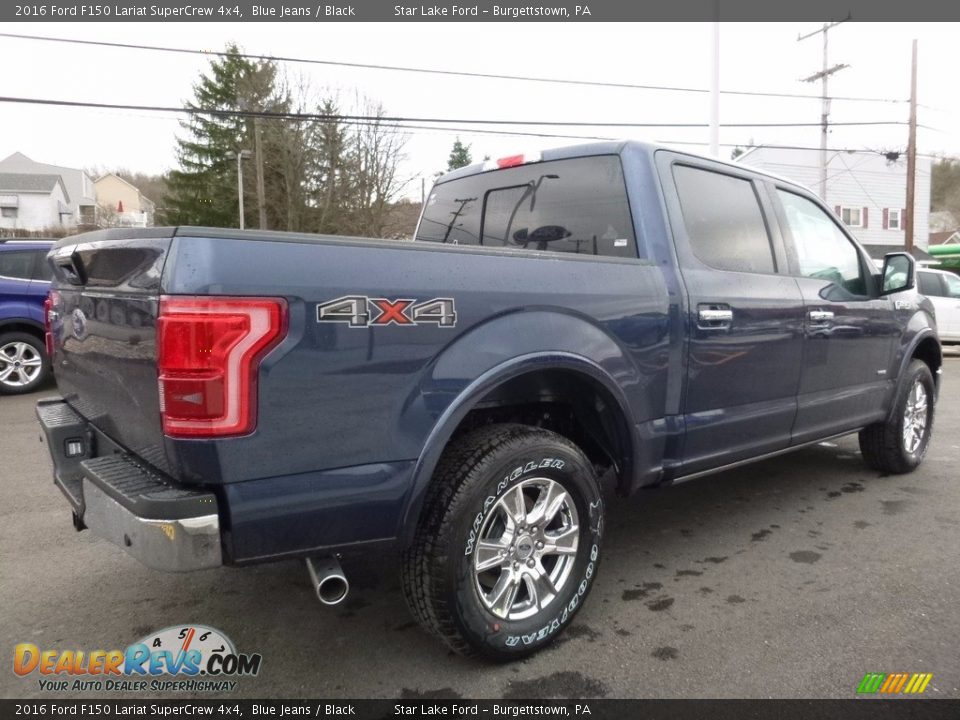2016 Ford F150 Lariat SuperCrew 4x4 Blue Jeans / Black Photo #5