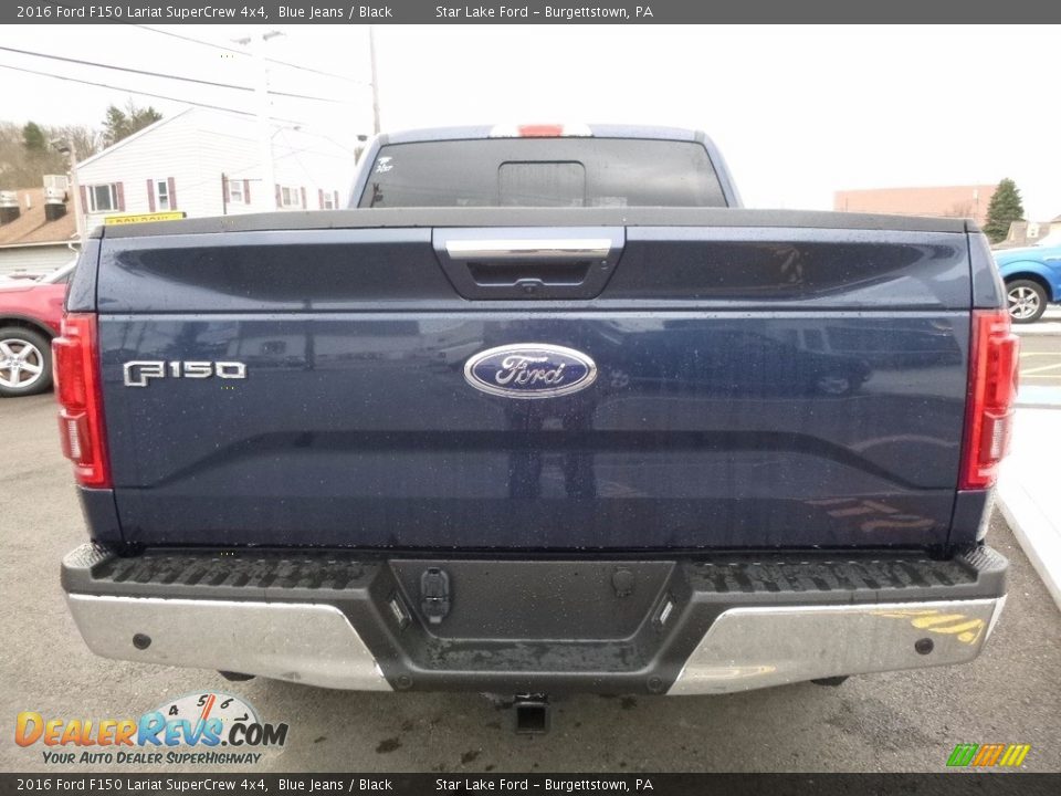 2016 Ford F150 Lariat SuperCrew 4x4 Blue Jeans / Black Photo #6