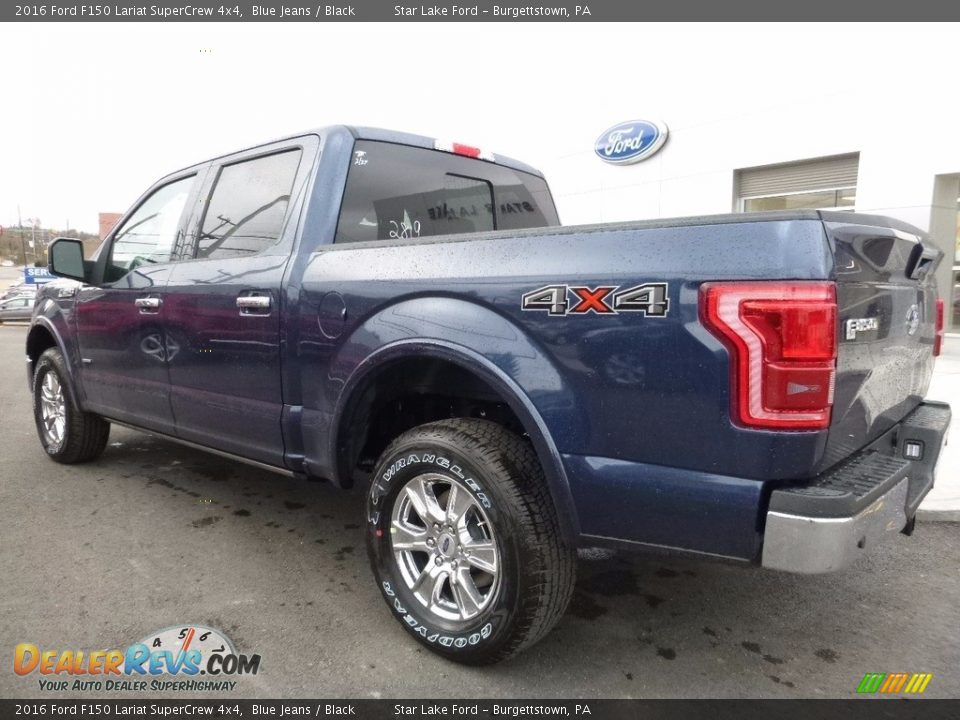 2016 Ford F150 Lariat SuperCrew 4x4 Blue Jeans / Black Photo #7