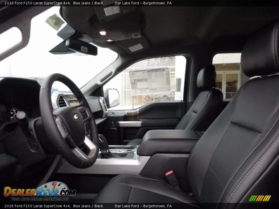 2016 Ford F150 Lariat SuperCrew 4x4 Blue Jeans / Black Photo #9