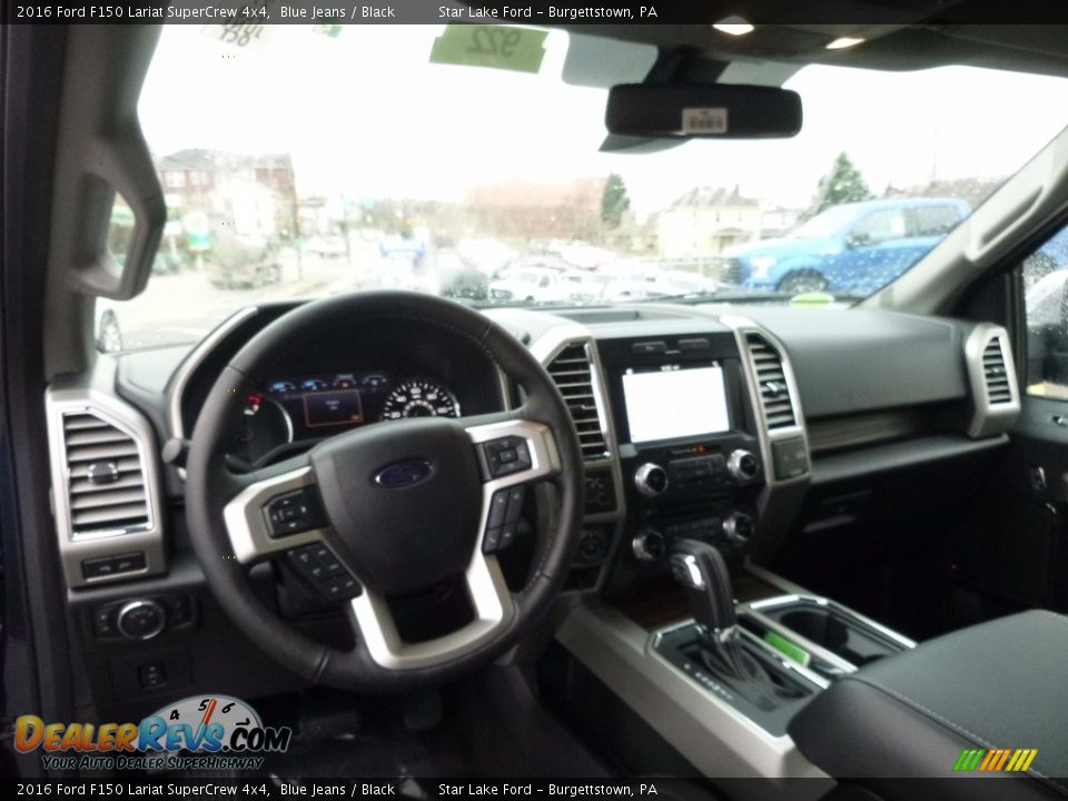 2016 Ford F150 Lariat SuperCrew 4x4 Blue Jeans / Black Photo #11