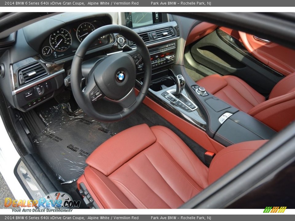 Vermilion Red Interior - 2014 BMW 6 Series 640i xDrive Gran Coupe Photo #10
