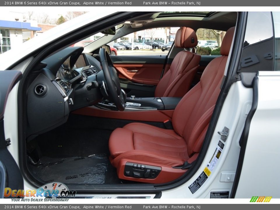 2014 BMW 6 Series 640i xDrive Gran Coupe Alpine White / Vermilion Red Photo #11