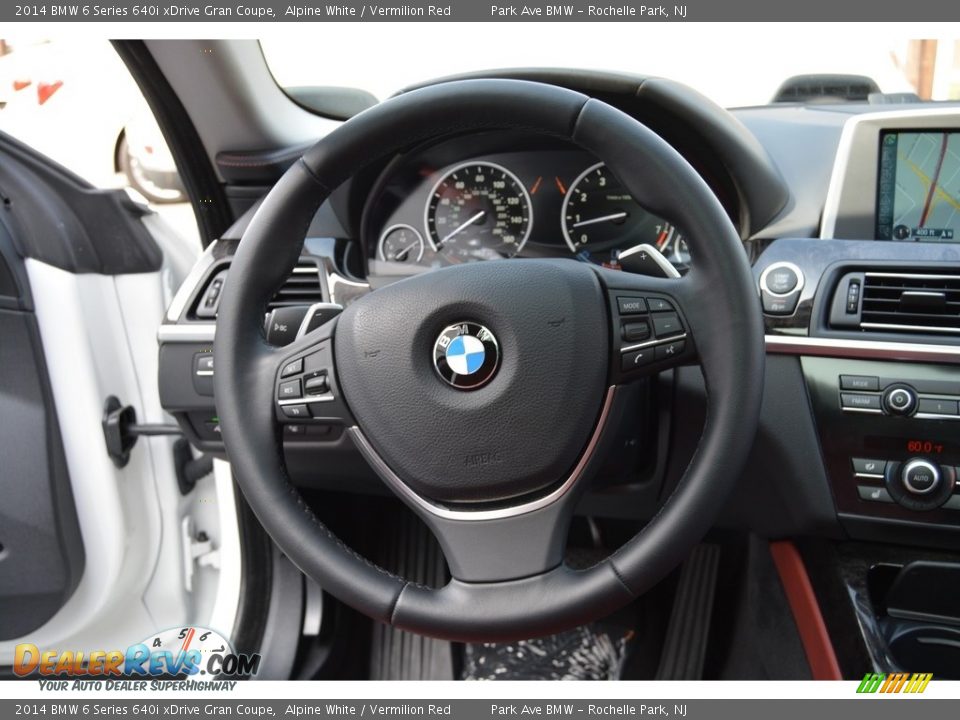 2014 BMW 6 Series 640i xDrive Gran Coupe Alpine White / Vermilion Red Photo #18