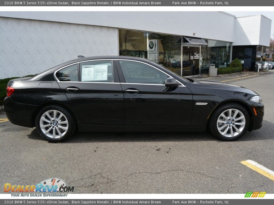 2016 BMW 5 Series 535i xDrive Sedan Black Sapphire Metallic / BMW Individual Amaro Brown Photo #2