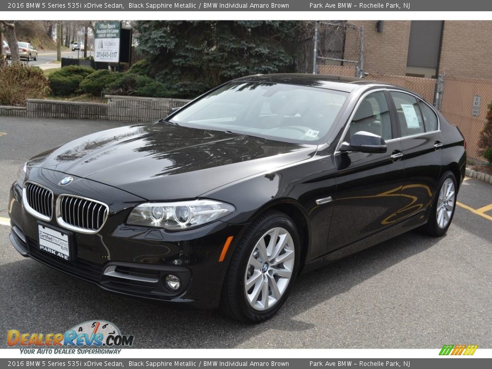 2016 BMW 5 Series 535i xDrive Sedan Black Sapphire Metallic / BMW Individual Amaro Brown Photo #6