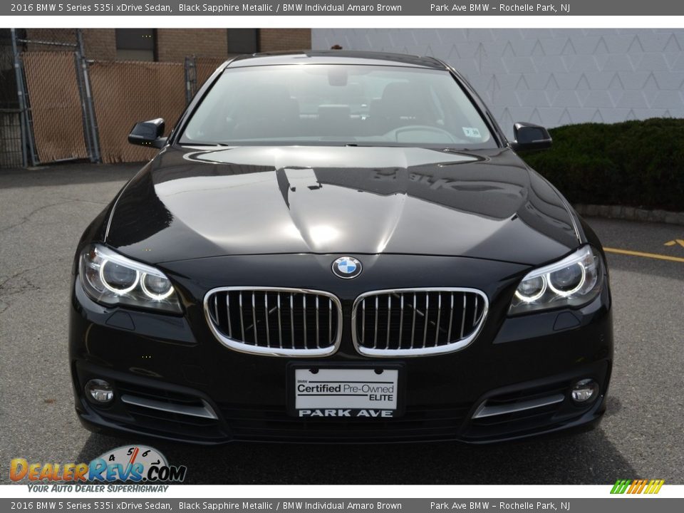 2016 BMW 5 Series 535i xDrive Sedan Black Sapphire Metallic / BMW Individual Amaro Brown Photo #7