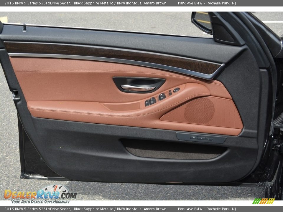 2016 BMW 5 Series 535i xDrive Sedan Black Sapphire Metallic / BMW Individual Amaro Brown Photo #8