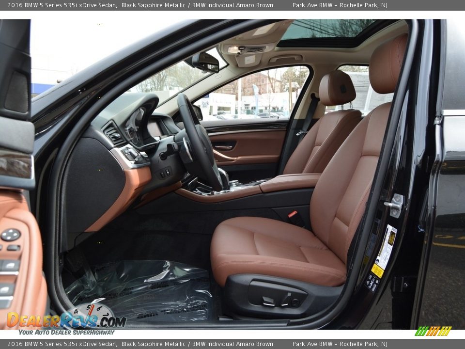2016 BMW 5 Series 535i xDrive Sedan Black Sapphire Metallic / BMW Individual Amaro Brown Photo #11