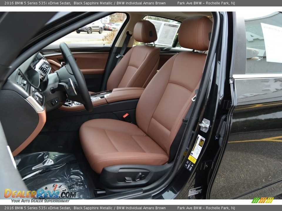 2016 BMW 5 Series 535i xDrive Sedan Black Sapphire Metallic / BMW Individual Amaro Brown Photo #12