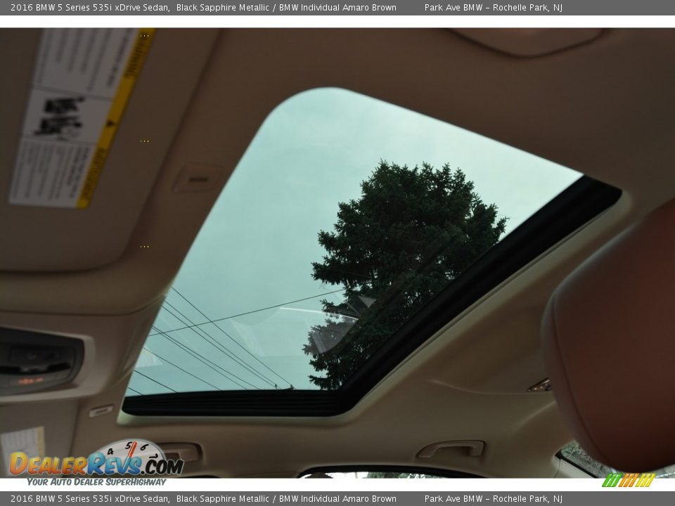 2016 BMW 5 Series 535i xDrive Sedan Black Sapphire Metallic / BMW Individual Amaro Brown Photo #13