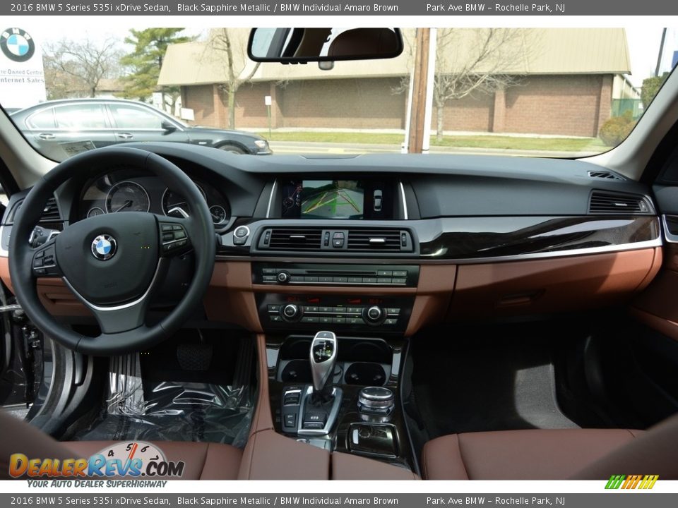 2016 BMW 5 Series 535i xDrive Sedan Black Sapphire Metallic / BMW Individual Amaro Brown Photo #14