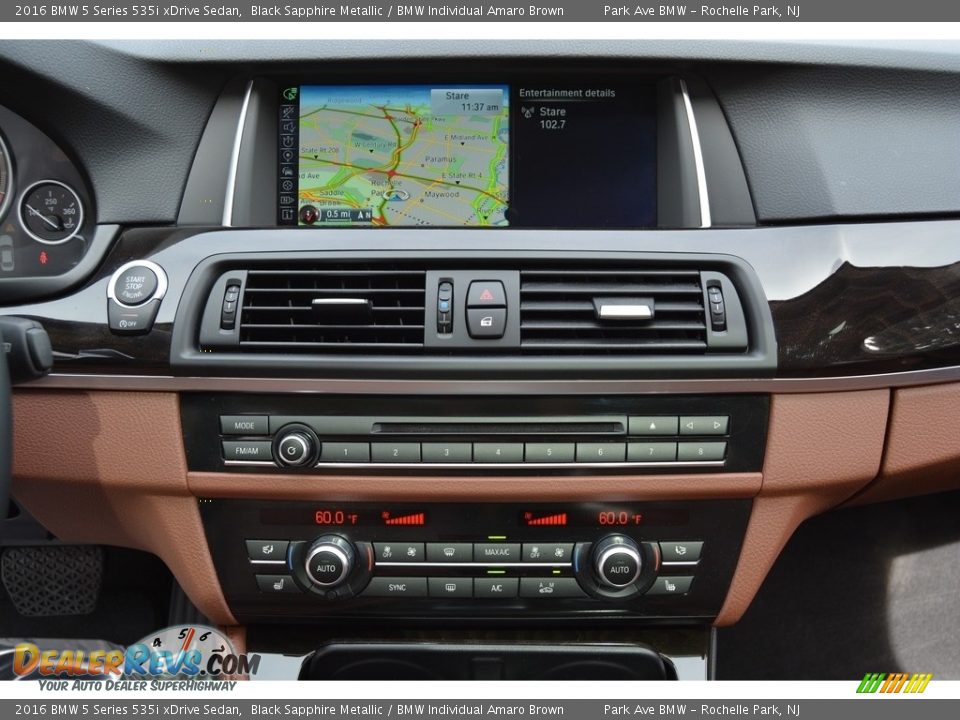 2016 BMW 5 Series 535i xDrive Sedan Black Sapphire Metallic / BMW Individual Amaro Brown Photo #15