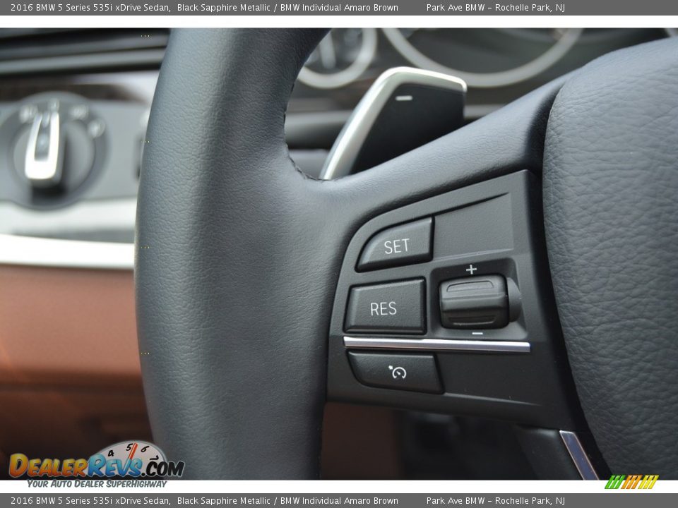 2016 BMW 5 Series 535i xDrive Sedan Black Sapphire Metallic / BMW Individual Amaro Brown Photo #18