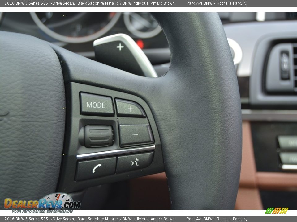 2016 BMW 5 Series 535i xDrive Sedan Black Sapphire Metallic / BMW Individual Amaro Brown Photo #19