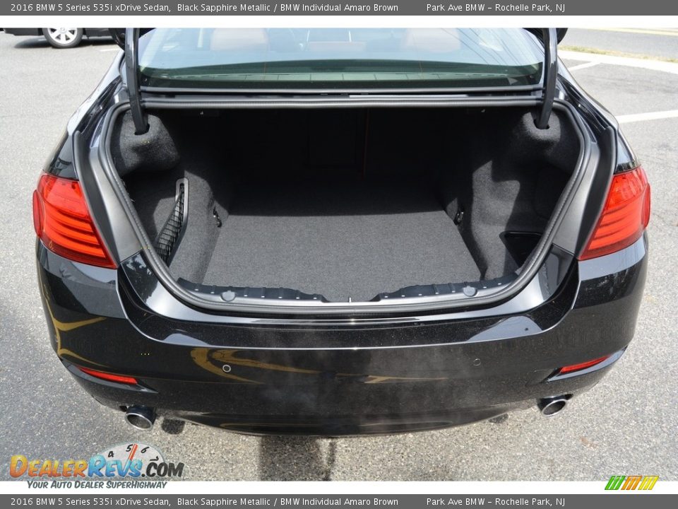 2016 BMW 5 Series 535i xDrive Sedan Black Sapphire Metallic / BMW Individual Amaro Brown Photo #21