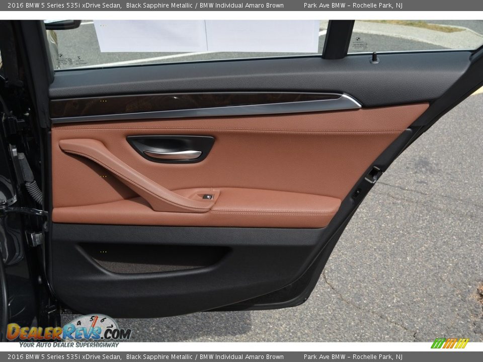 2016 BMW 5 Series 535i xDrive Sedan Black Sapphire Metallic / BMW Individual Amaro Brown Photo #23
