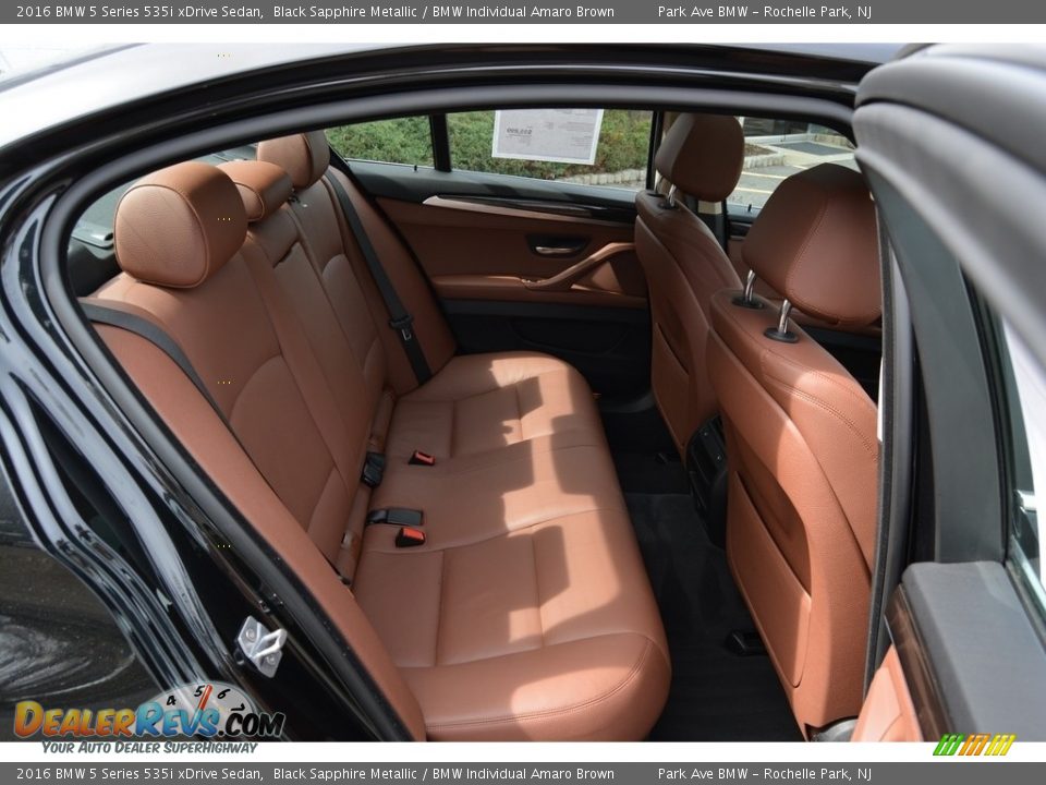 2016 BMW 5 Series 535i xDrive Sedan Black Sapphire Metallic / BMW Individual Amaro Brown Photo #24