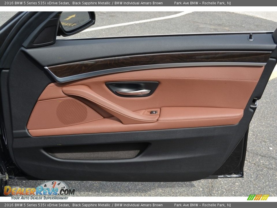 2016 BMW 5 Series 535i xDrive Sedan Black Sapphire Metallic / BMW Individual Amaro Brown Photo #25