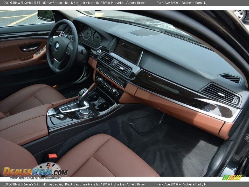 2016 BMW 5 Series 535i xDrive Sedan Black Sapphire Metallic / BMW Individual Amaro Brown Photo #26