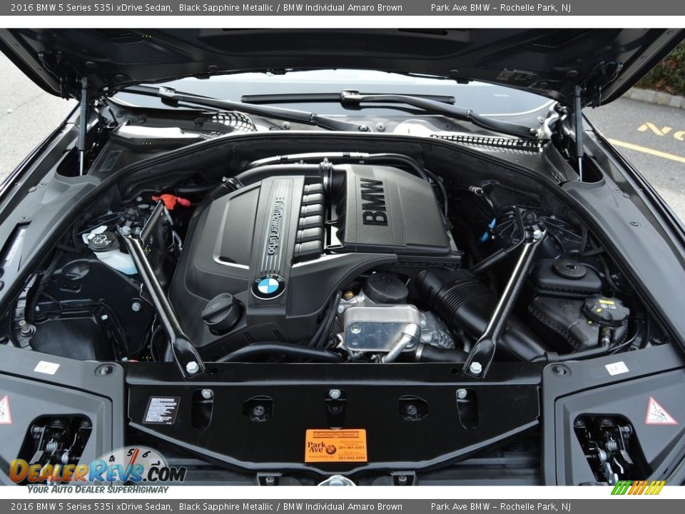 2016 BMW 5 Series 535i xDrive Sedan Black Sapphire Metallic / BMW Individual Amaro Brown Photo #29