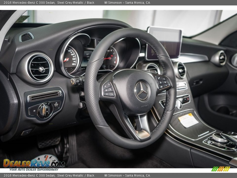 2016 Mercedes-Benz C 300 Sedan Steel Grey Metallic / Black Photo #6