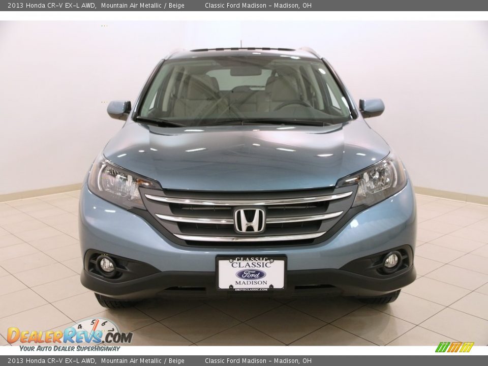 2013 Honda CR-V EX-L AWD Mountain Air Metallic / Beige Photo #2