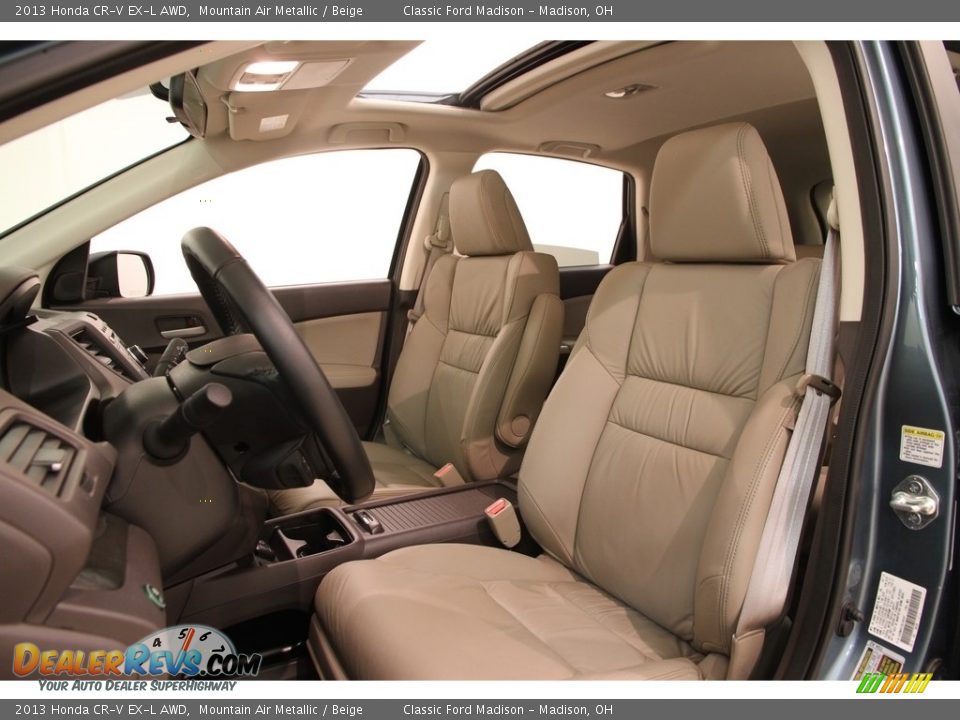 2013 Honda CR-V EX-L AWD Mountain Air Metallic / Beige Photo #6