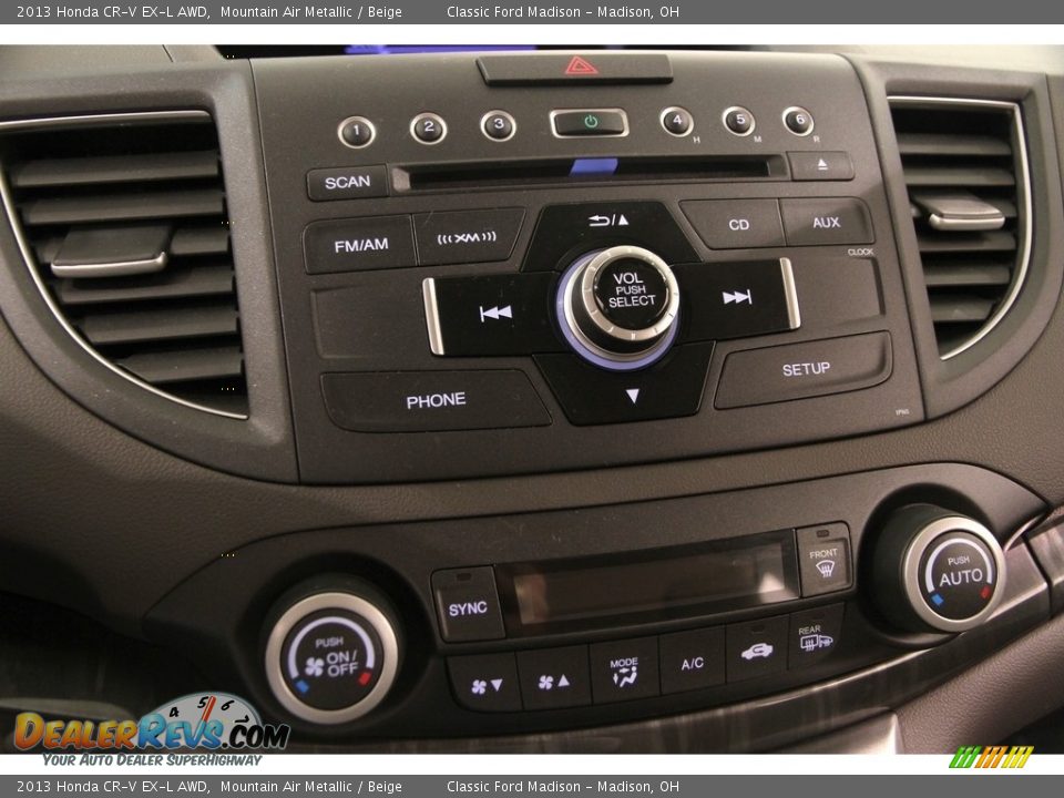 2013 Honda CR-V EX-L AWD Mountain Air Metallic / Beige Photo #12