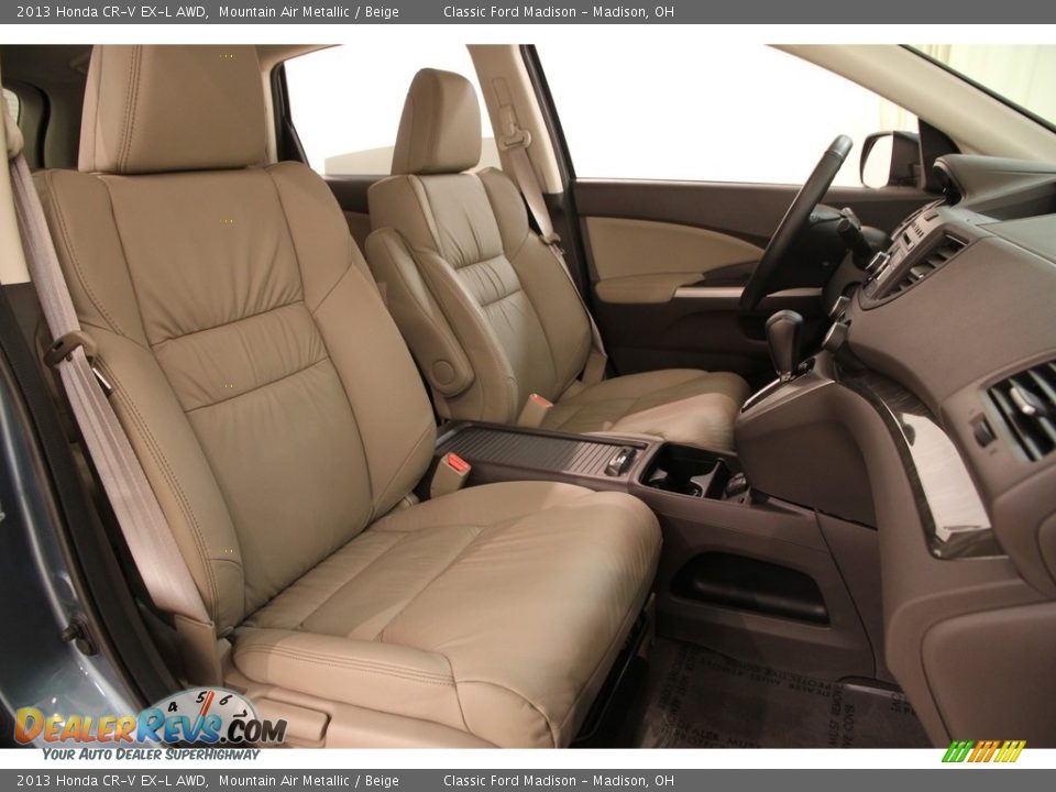 2013 Honda CR-V EX-L AWD Mountain Air Metallic / Beige Photo #16