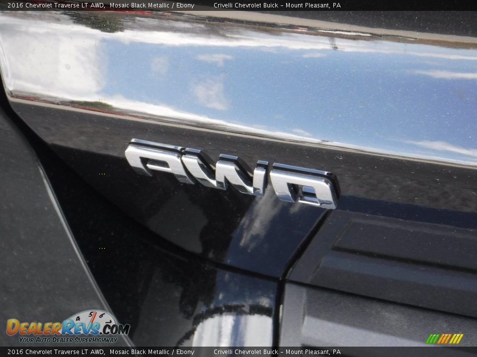 2016 Chevrolet Traverse LT AWD Mosaic Black Metallic / Ebony Photo #9