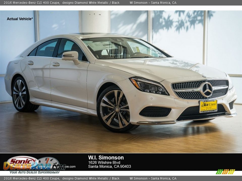 2016 Mercedes-Benz CLS 400 Coupe designo Diamond White Metallic / Black Photo #1