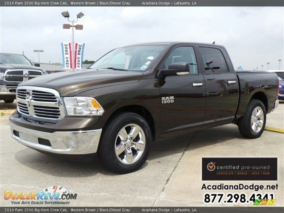 2014 Ram 1500 Big Horn Crew Cab Western Brown / Black/Diesel Gray Photo #1