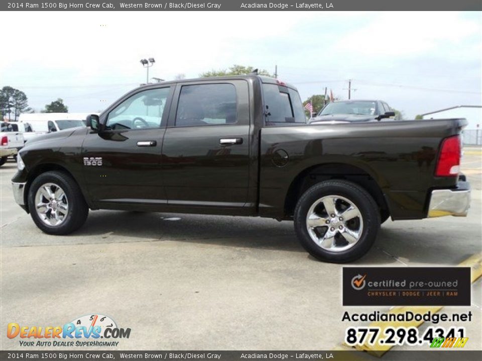 2014 Ram 1500 Big Horn Crew Cab Western Brown / Black/Diesel Gray Photo #4