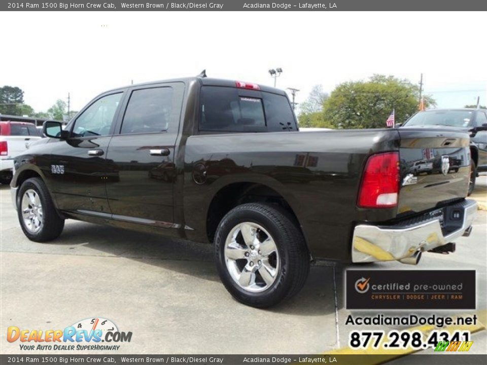 2014 Ram 1500 Big Horn Crew Cab Western Brown / Black/Diesel Gray Photo #5