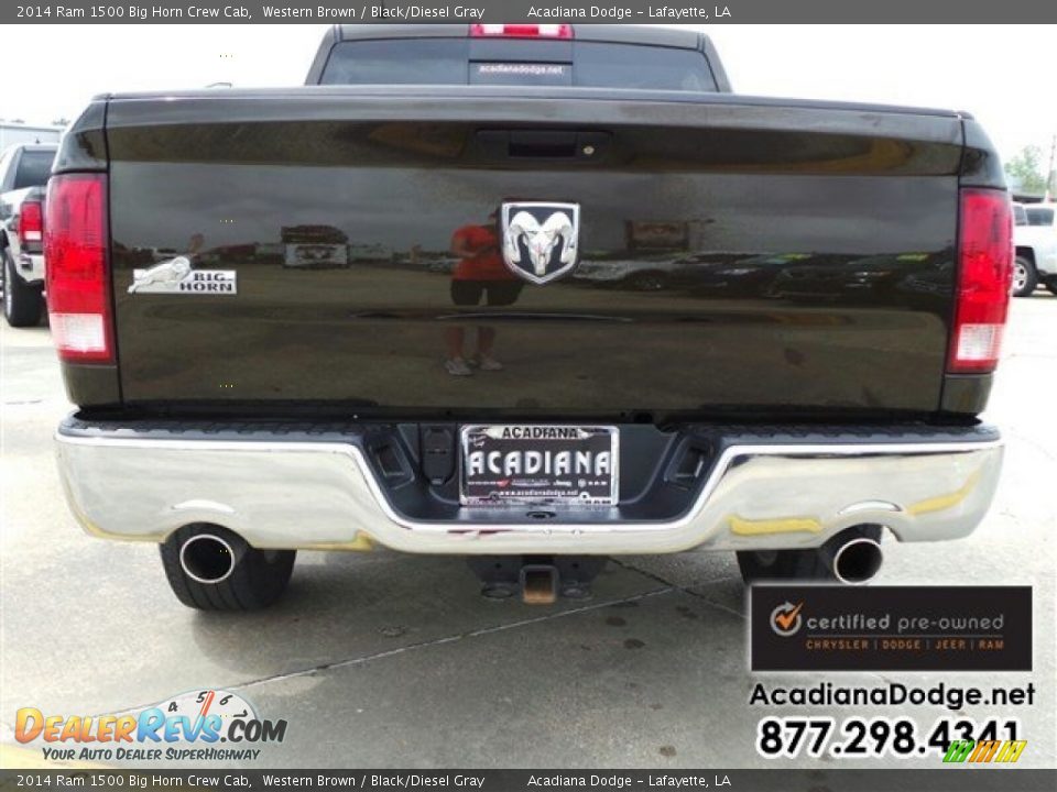 2014 Ram 1500 Big Horn Crew Cab Western Brown / Black/Diesel Gray Photo #6