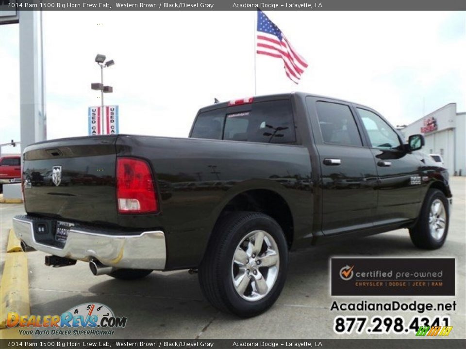 2014 Ram 1500 Big Horn Crew Cab Western Brown / Black/Diesel Gray Photo #8